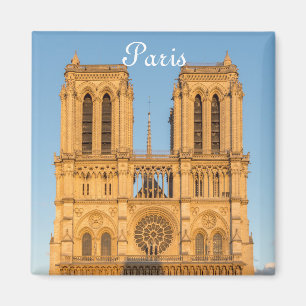 Notre Dame de Paris at Golden Hour - Paris, Frankr Magnet