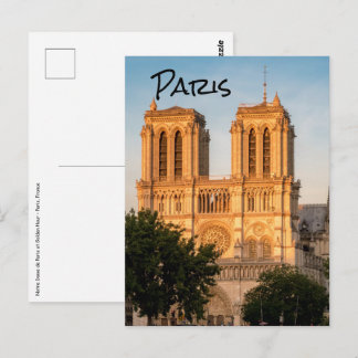Notre Dame de Paris at Golden Hour - Paris, Frankr Postkarte
