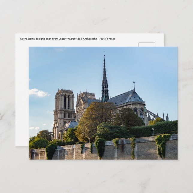 Notre Dame de Paris Cathedral - Frankreich Postkarte (Vorne/Hinten)