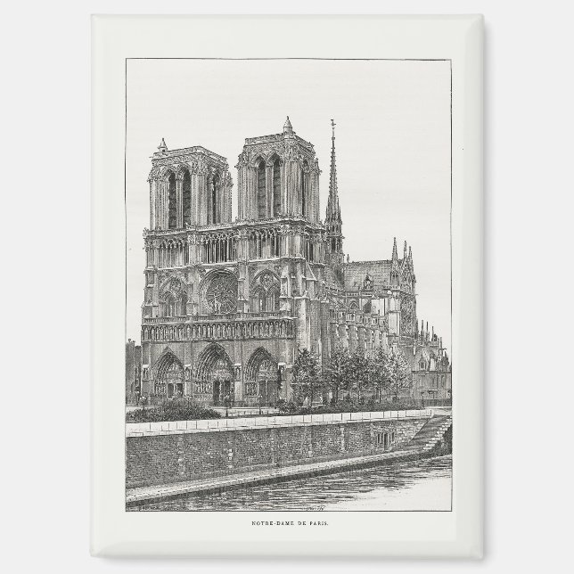 Notre Dame de Paris Cathedral Magnet (Vorderseite)