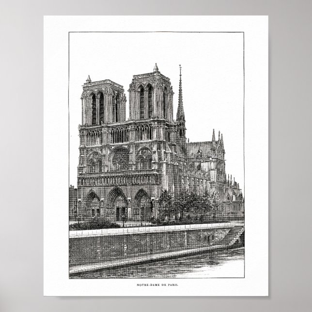 Notre Dame de Paris Cathedral Poster (Vorne)