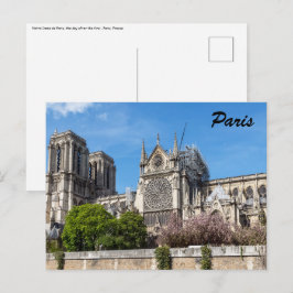 Notre Dame de Paris, der Tag nach dem Brand von 20 Postkarte