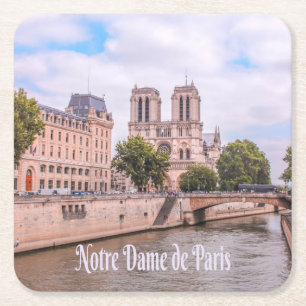 Notre Dame de Paris Frankreich Katholische Kathedr Rechteckiger Pappuntersetzer