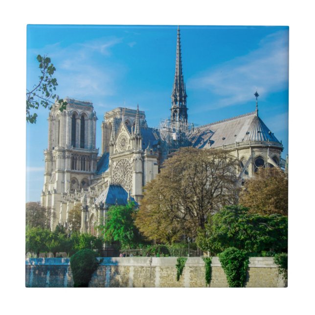 Notre Dame de Paris in Frankreich Fliese (Vorderseite)