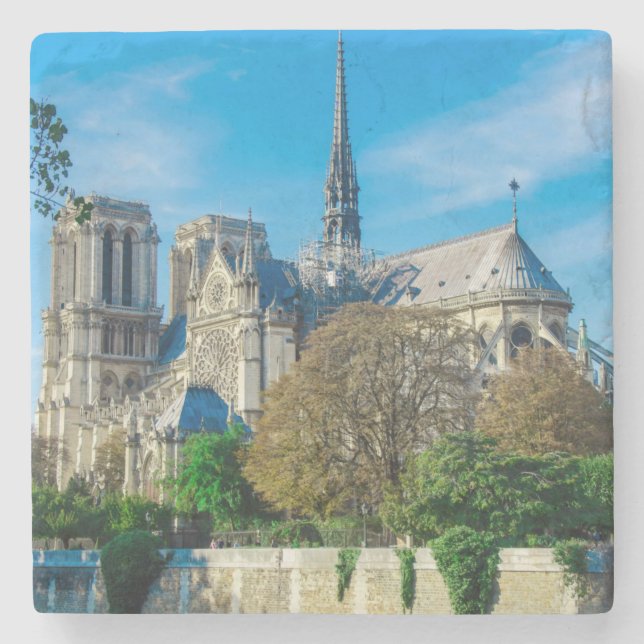 Notre Dame de Paris in Frankreich Steinuntersetzer (Vorderseite)