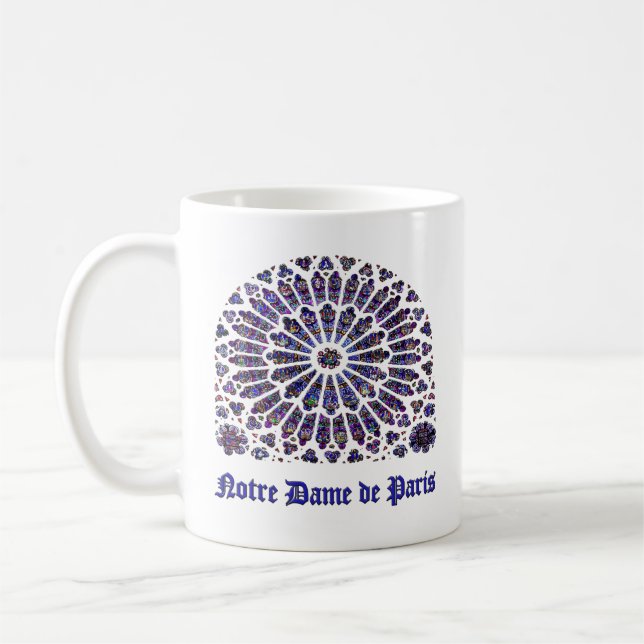 Notre Dame de Paris Kathedrale Buntglas Kaffeetasse (Links)