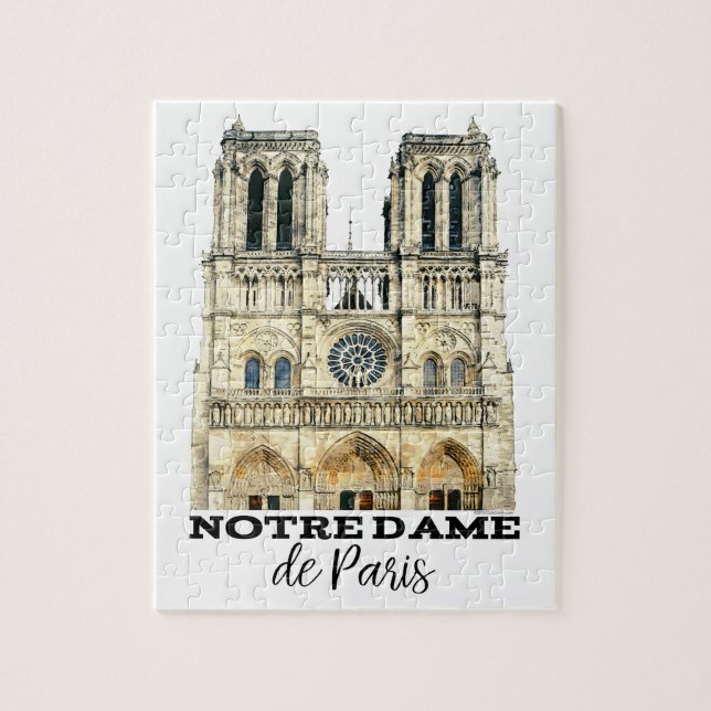 Notre-Dame de Paris Souvenir Frankreich Kathedrale Puzzle (Vertikal)