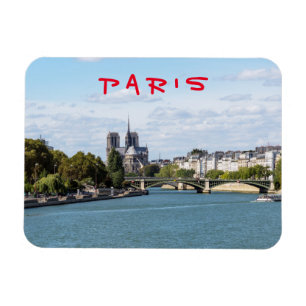 Notre Dame de Paris und Seine - Frankreich Magnet