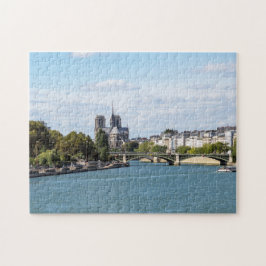 Notre Dame de Paris und Seine - Frankreich Puzzle