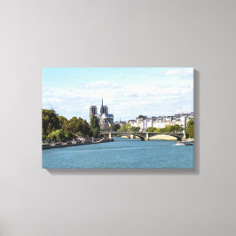 Notre Dame de Paris View von Pont d'Austerlitz Leinwanddruck