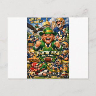 Notre Dame Fighting Irish Lustiges Logo Postkarte