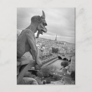 Notre Dame Gargoyle Postcard Postkarte