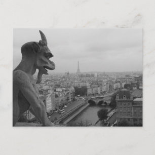 Notre Dame Gargoyle Postkarte