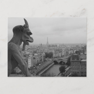 Notre Dame Gargoyle Postkarte