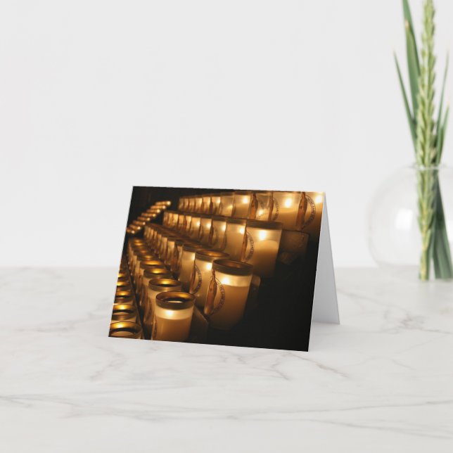 Notre Dame-Gebets-Kerzen Karte (Vorderseite)