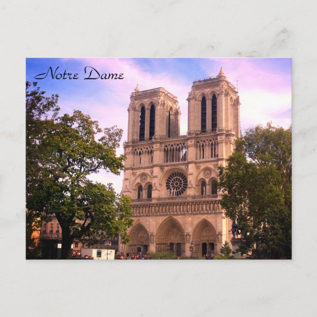Notre-Dame hell Postkarte (Vorderseite)