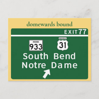 Notre-Dame-Highway-Exit-Postkarte Postkarte