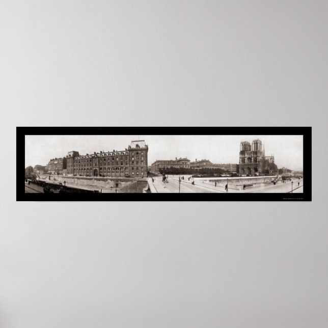 Notre Dame im Pariser Foto 1909 Poster (Vorne)