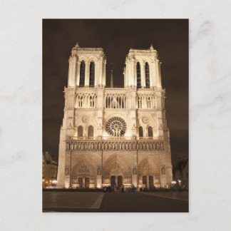 Notre Dame in der Nacht Postkarte