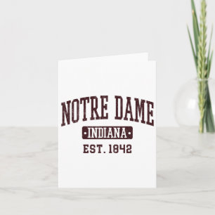 Notre Dame Indiana in Vintage-Athletic-Varsity-Spo Karte
