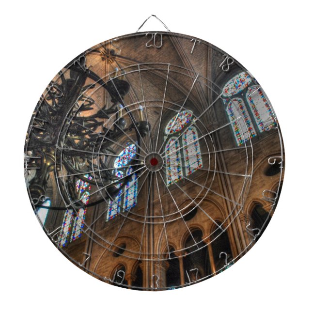 Notre Dame-Innenraum Dartscheibe (vorne)