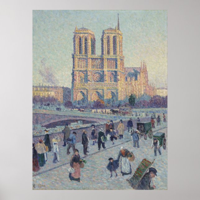 Notre Dame Kathedrale Paris Frankreich Gemälde Poster (Vorne)