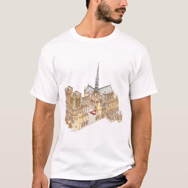 Notre-Dame-Kathedrale. Paris Frankreich T-Shirt (Vorderseite)