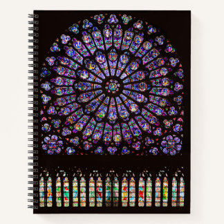 Notre-Dame-Kathedrale Paris Rosenfenster Notizbuch