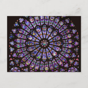 Notre-Dame-Kathedrale Paris Rosenfenster Postkarte