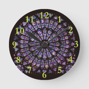 Notre-Dame-Kathedrale Paris Rosenfenster Runde Wanduhr