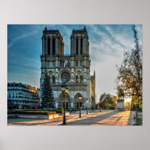 Notre Dame Kathedrale Paris Weihnachten Poster