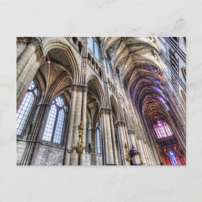 Notre Dame Kathedrale Reims Postkarte (Vorderseite)