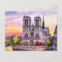 Notre-Dame Kathedrale von Paris Aquarell