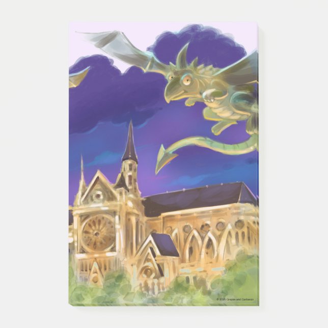 Notre Dame Notes 4" x 6" Post-it Klebezettel (Vorderseite)
