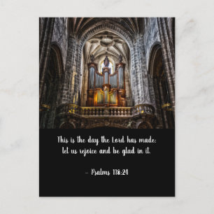 Notre Dame Organ und Psalms Verse Postkarte