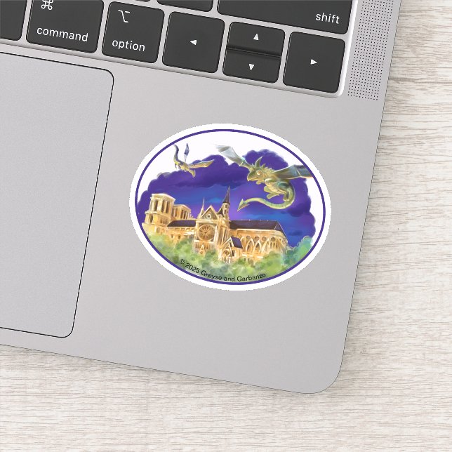 Notre Dame Oval Vinyl Sticker (verschiedene Größen (Detail)