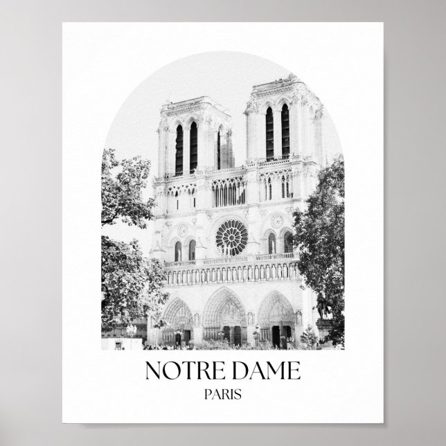 Notre Dame Paris Arch Foto Print Poster (Vorne)