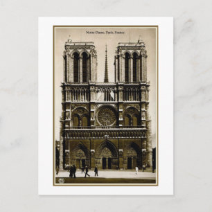 Notre Dame, Paris, Frankreich, Vintag Postkarte