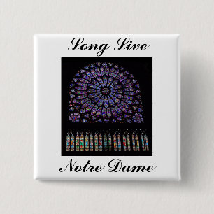 Notre Dame Paris Kathedrale Glasfenster Button