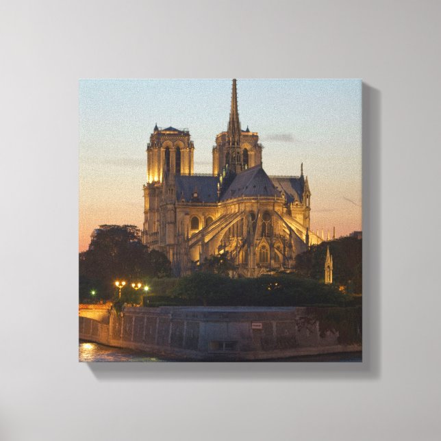Notre Dame Paris Stretched Canvas Print Leinwanddruck (Vorderseite)