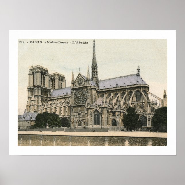 Notre Dame, Paris Vintag Poster (Vorne)