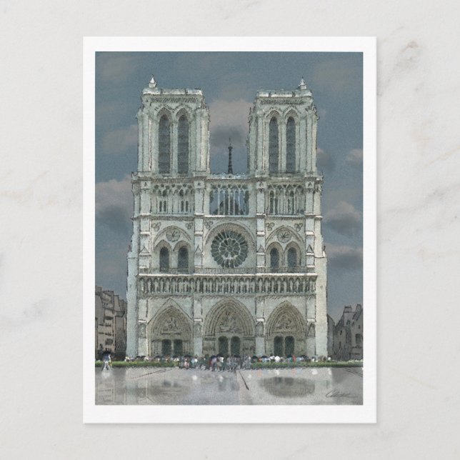 Notre Dame Postkarte (Vorderseite)