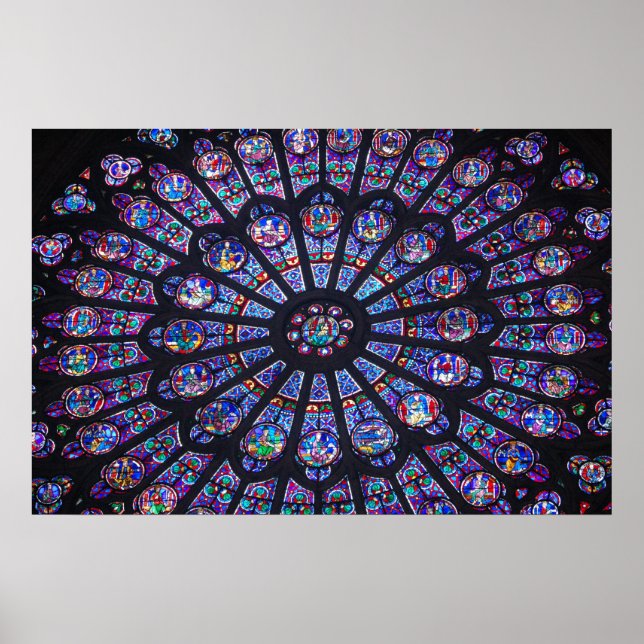 Notre Dame Rose Window Poster (Vorne)