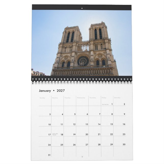 Notre Dame und Sainte-Chapelle Kalender 2014 (Jan 2027)