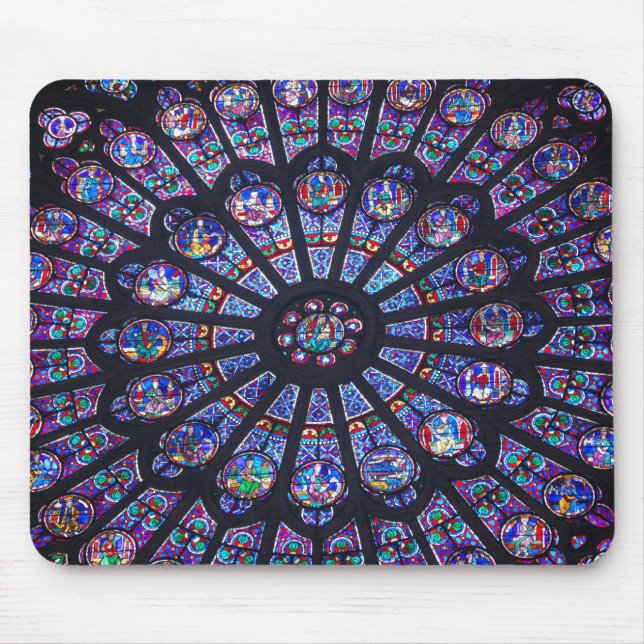 Notre- DameRosen-Fenster Mousepad (Vorne)
