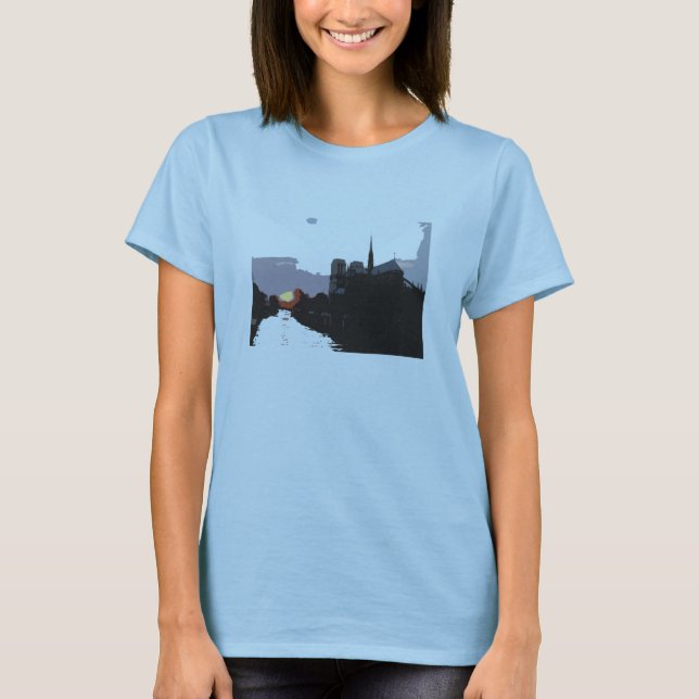 Notre- Damesonnenuntergang-Shirt T-Shirt (Vorderseite)
