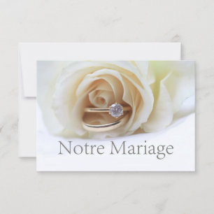 Notre Mariage - französische Hochzeitseinladung Einladung