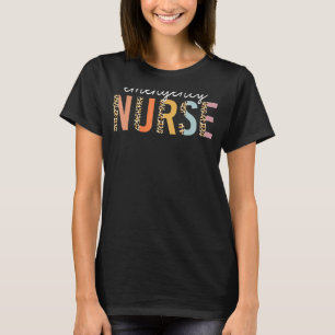 Notruf-Leopard-Druck, Krankenpflege T-Shirt