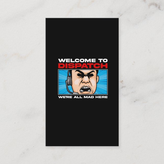 Notrufnummern für den Funny Dispatcher 911 Visitenkarte (Vorderseite)