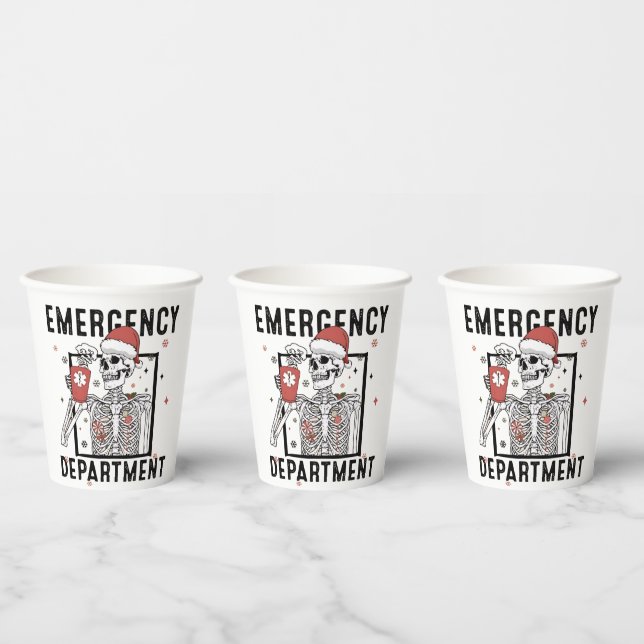 Notrufzentrale Skeleton Nursing Coffee Lover Pappbecher (Multi)